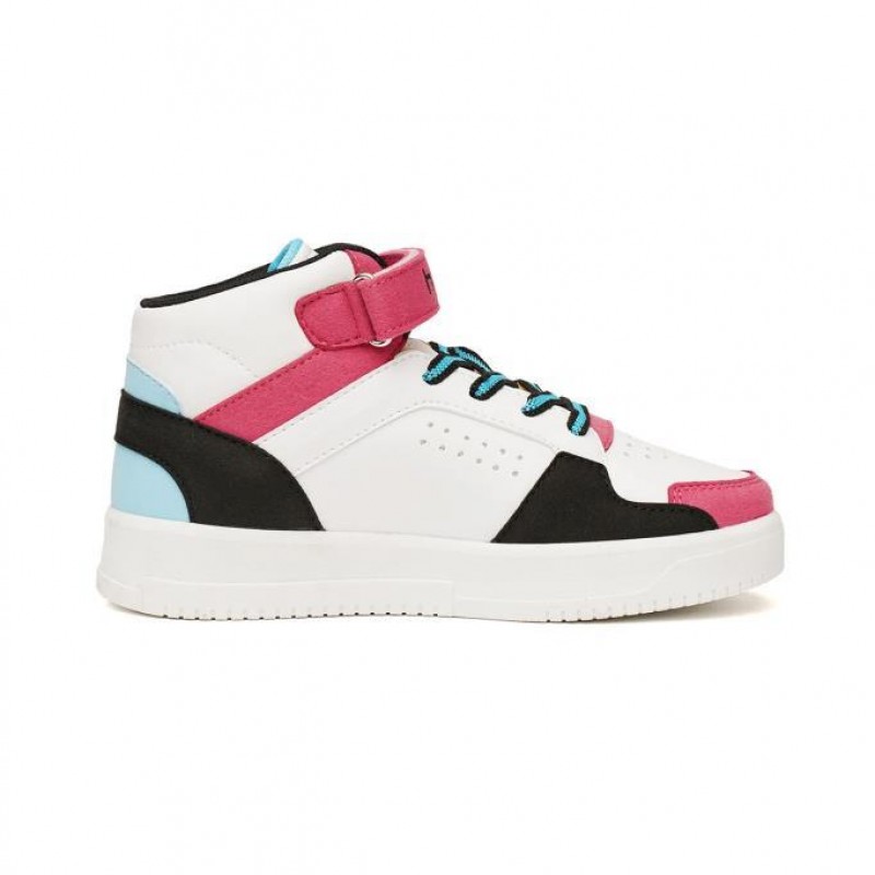 hummel Courfu JR 900553-9047 Beyaz & Siyah & Pembe Kız Çocuk Günlük Spor Ayakkabı