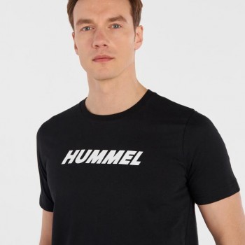 hummel Elemental Logo Cotton Tee Siyah Erkek T-Shirt