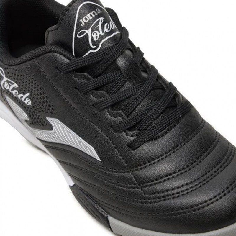 Joma Toledo JR 2401 TOJW2401TF Siyah & Beyaz & Gri Çocuk Halı Saha Ayakkabı