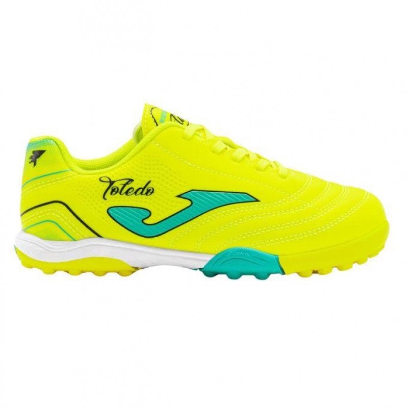 Joma Toledo JR 2411 TOJW2411TF Fosfor Sarı & Turkuaz Çocuk Halı Saha Ayakkabı