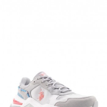 U.S. Polo Assn. Vincent 4FX 101502368 Gri & Turuncu & Mavi Erkek Günlük Spor Ayakkabı